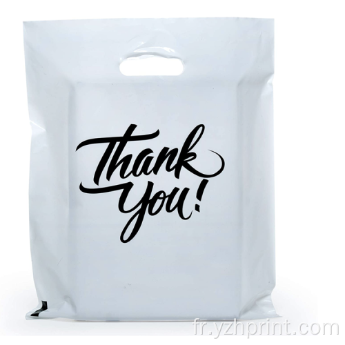 Merci en plastique sacs en plastique personnalisés
